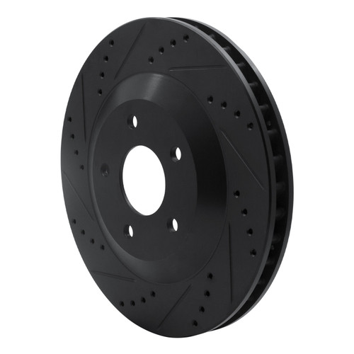 DFC Brake Rotor - Drilled and Slotted - Black 633-46008D