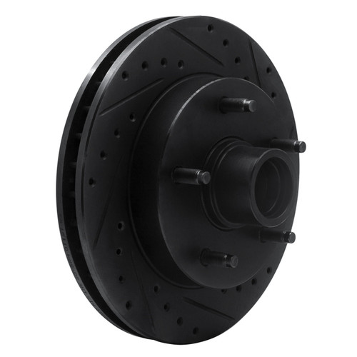 DFC Brake Rotor - Drilled and Slotted - Black 633-40076R