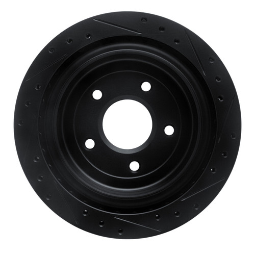 DFC Brake Rotor - Drilled and Slotted - Black 633-46009L