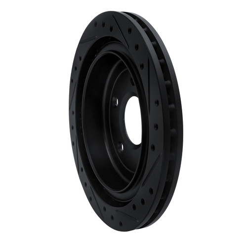 DFC Brake Rotor - Drilled and Slotted - Black 633-46009L