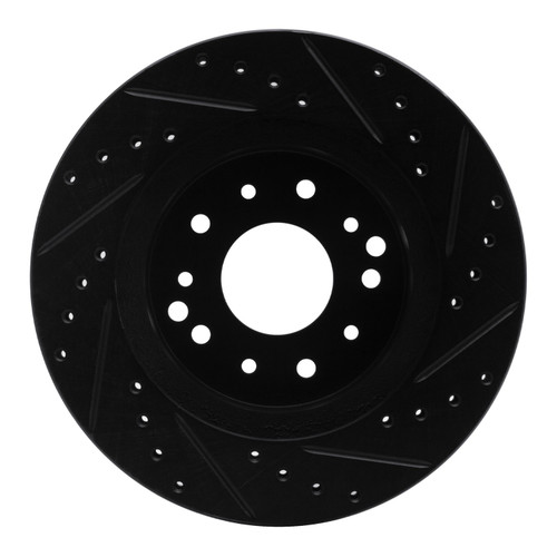 DFC Brake Rotor - Drilled and Slotted - Black 633-47008L