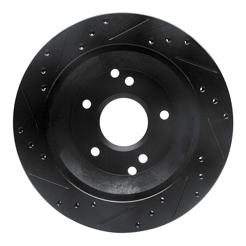 DFC Brake Rotor - Drilled and Slotted - Black 633-47022R