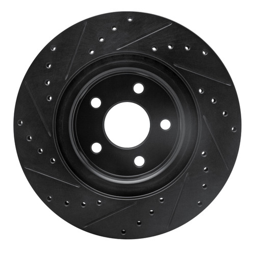 DFC Brake Rotor - Drilled and Slotted - Black 633-47037R