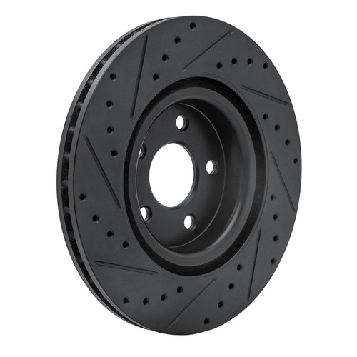 DFC Brake Rotor - Drilled and Slotted - Black 633-47037R