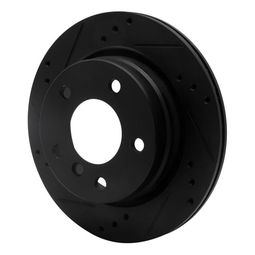 DFC Brake Rotor - Drilled and Slotted - Black 633-31042L