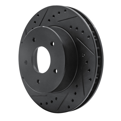DFC Brake Rotor - Drilled and Slotted - Black 633-47011L