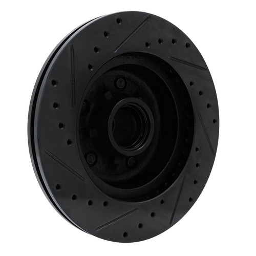 DFC Brake Rotor - Drilled and Slotted - Black 633-47056R
