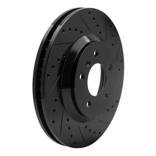 DFC Brake Rotor - Drilled and Slotted - Black 633-45012R