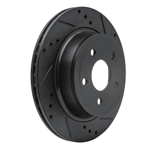 DFC Brake Rotor - Drilled and Slotted - Black 633-47038R