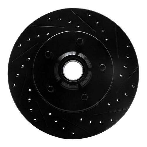 DFC Brake Rotor - Drilled and Slotted - Black 633-42018R