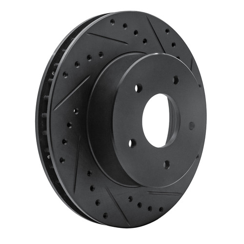 DFC Brake Rotor - Drilled and Slotted - Black 633-47011R