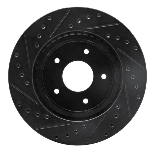 DFC Brake Rotor - Drilled and Slotted - Black 633-47011R