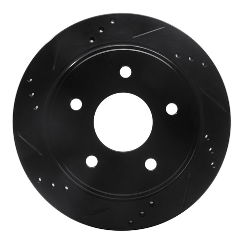 DFC Brake Rotor - Drilled and Slotted - Black 633-48032L