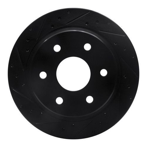 DFC Brake Rotor - Drilled and Slotted - Black 633-48041L