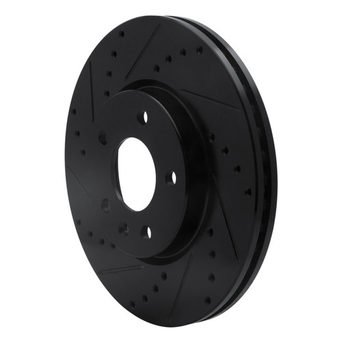 DFC Brake Rotor - Drilled and Slotted - Black 633-45045L