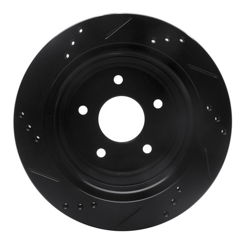 DFC Brake Rotor - Drilled and Slotted - Black 633-48032R