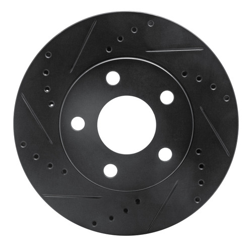 DFC Brake Rotor - Drilled and Slotted - Black 633-47026L