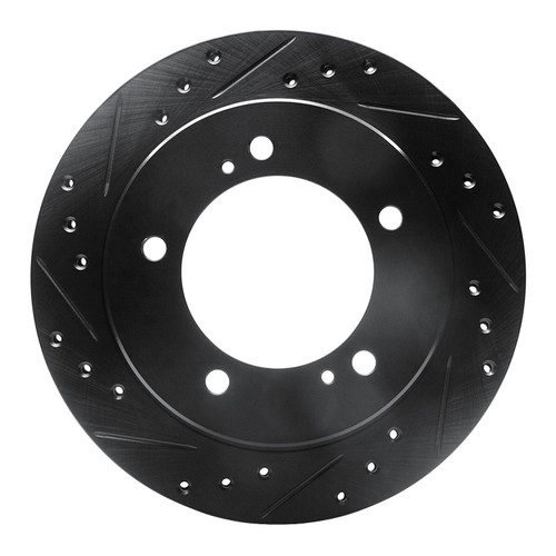 DFC Brake Rotor - Drilled and Slotted - Black 633-47059L