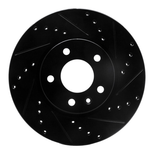 DFC Brake Rotor - Drilled and Slotted - Black 633-45045R