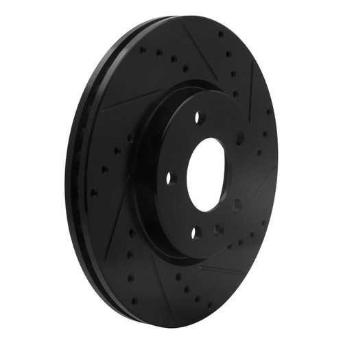DFC Brake Rotor - Drilled and Slotted - Black 633-45045R