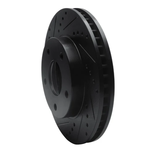 DFC Brake Rotor - Drilled and Slotted - Black 633-48034L