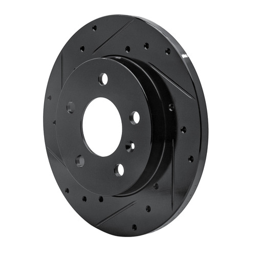 DFC Brake Rotor - Drilled and Slotted - Black 633-47042L