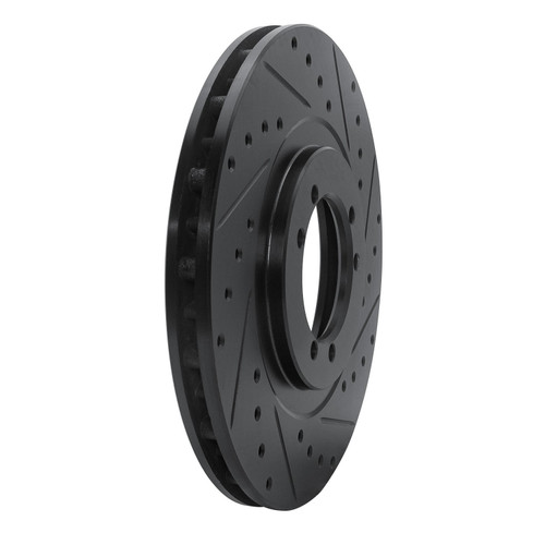 DFC Brake Rotor - Drilled and Slotted - Black 633-44001R