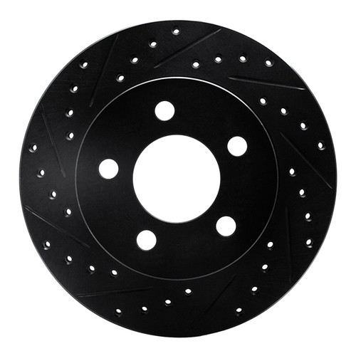 DFC Brake Rotor - Drilled and Slotted - Black 633-42022L