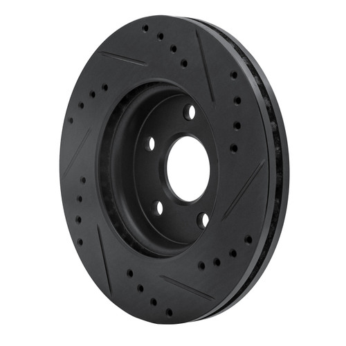 DFC Brake Rotor - Drilled and Slotted - Black 633-47043L