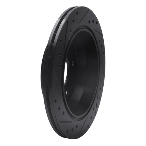 DFC Brake Rotor - Drilled and Slotted - Black 633-47027R