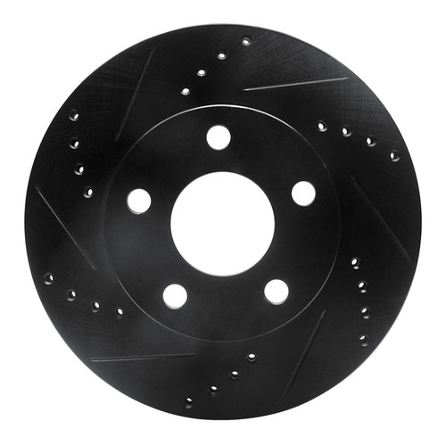 DFC Brake Rotor - Drilled and Slotted - Black 633-47028L