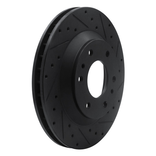 DFC Brake Rotor - Drilled and Slotted - Black 633-48044R