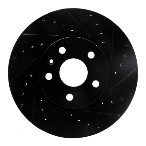 DFC Brake Rotor - Drilled and Slotted - Black 633-45016R