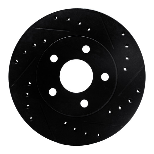 DFC Brake Rotor - Drilled and Slotted - Black 633-45002R