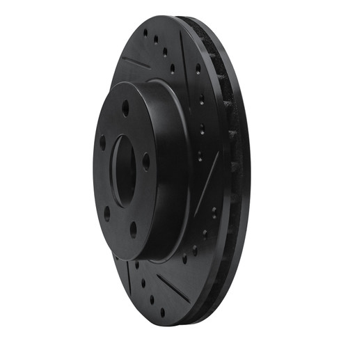 DFC Brake Rotor - Drilled and Slotted - Black 633-45002R