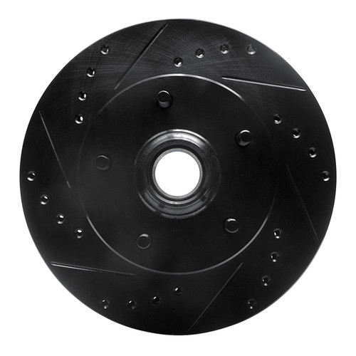DFC Brake Rotor - Drilled and Slotted - Black 633-47004L