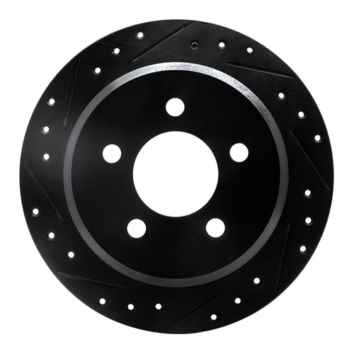 DFC Brake Rotor - Drilled and Slotted - Black 633-42023L