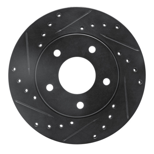 DFC Brake Rotor - Drilled and Slotted - Black 633-47019L