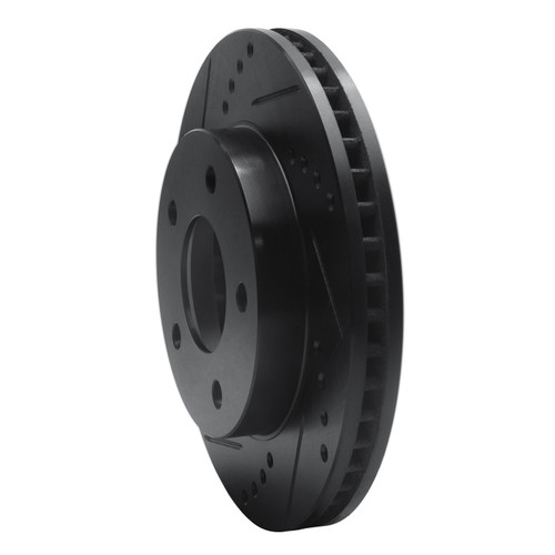 DFC Brake Rotor - Drilled and Slotted - Black 633-45003L