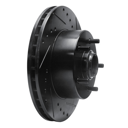 DFC Brake Rotor - Drilled and Slotted - Black 633-47004R