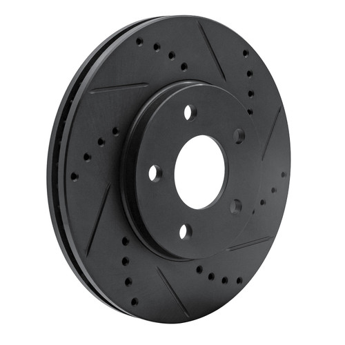DFC Brake Rotor - Drilled and Slotted - Black 633-47033R
