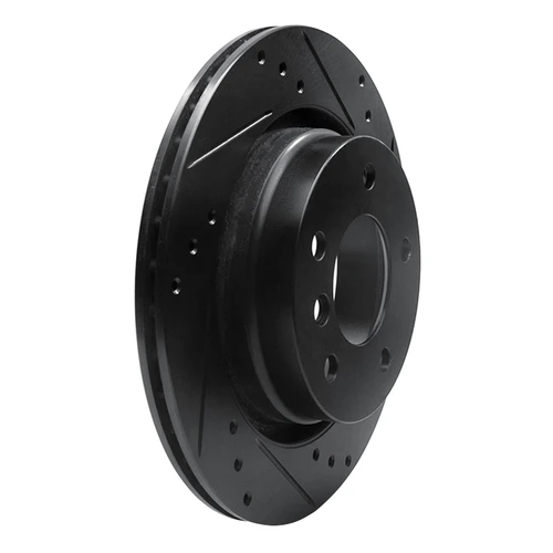 DFC Brake Rotor - Drilled and Slotted - Black 633-31047R