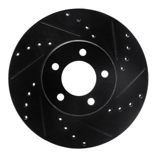 DFC Brake Rotor - Drilled and Slotted - Black 633-54038R