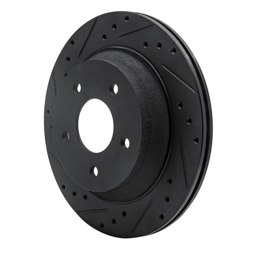 DFC Brake Rotor - Drilled and Slotted - Black 633-47021L