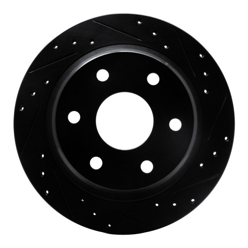 DFC Brake Rotor - Drilled and Slotted - Black 633-48037R