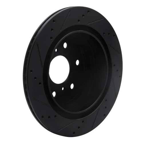 DFC Brake Rotor - Drilled and Slotted - Black 633-48053R
