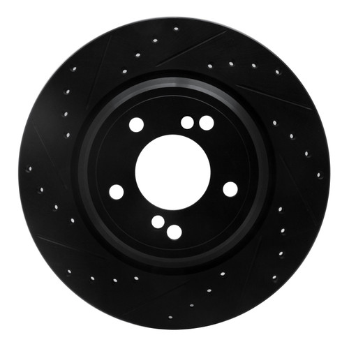 DFC Brake Rotor - Drilled and Slotted - Black 633-31050L