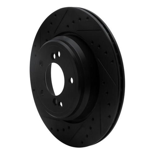 DFC Brake Rotor - Drilled and Slotted - Black 633-31050L