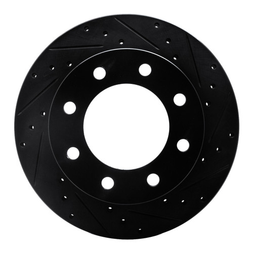 DFC Brake Rotor - Drilled and Slotted - Black 633-48038R