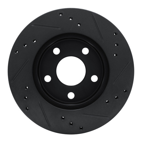 DFC Brake Rotor - Drilled and Slotted - Black 633-54020L